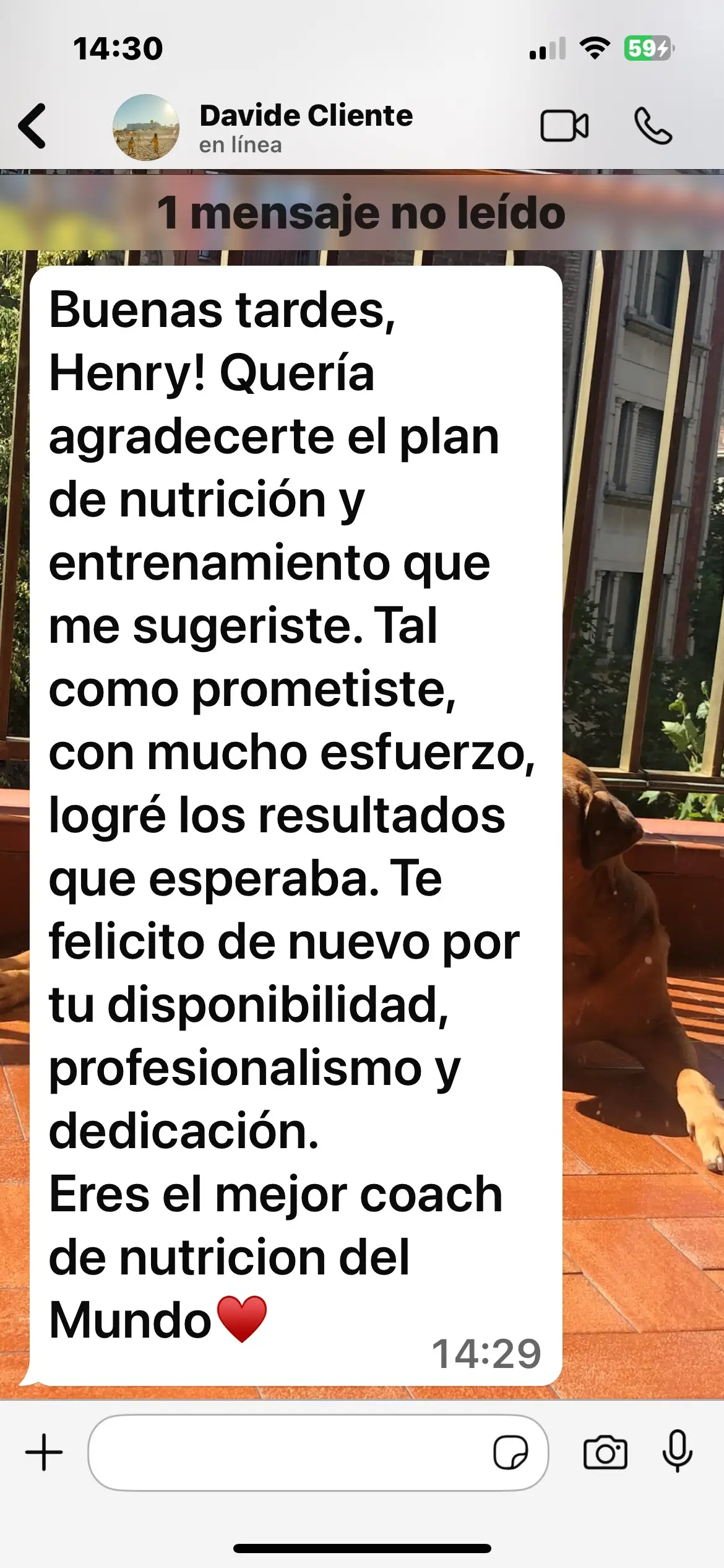 Testimonio de Davide Ritzo